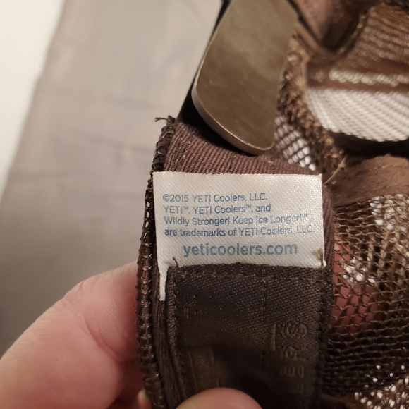 Yeti Cooler Brown Camo Snap Back Ball Cap Hat OS - Picture 7 of 9